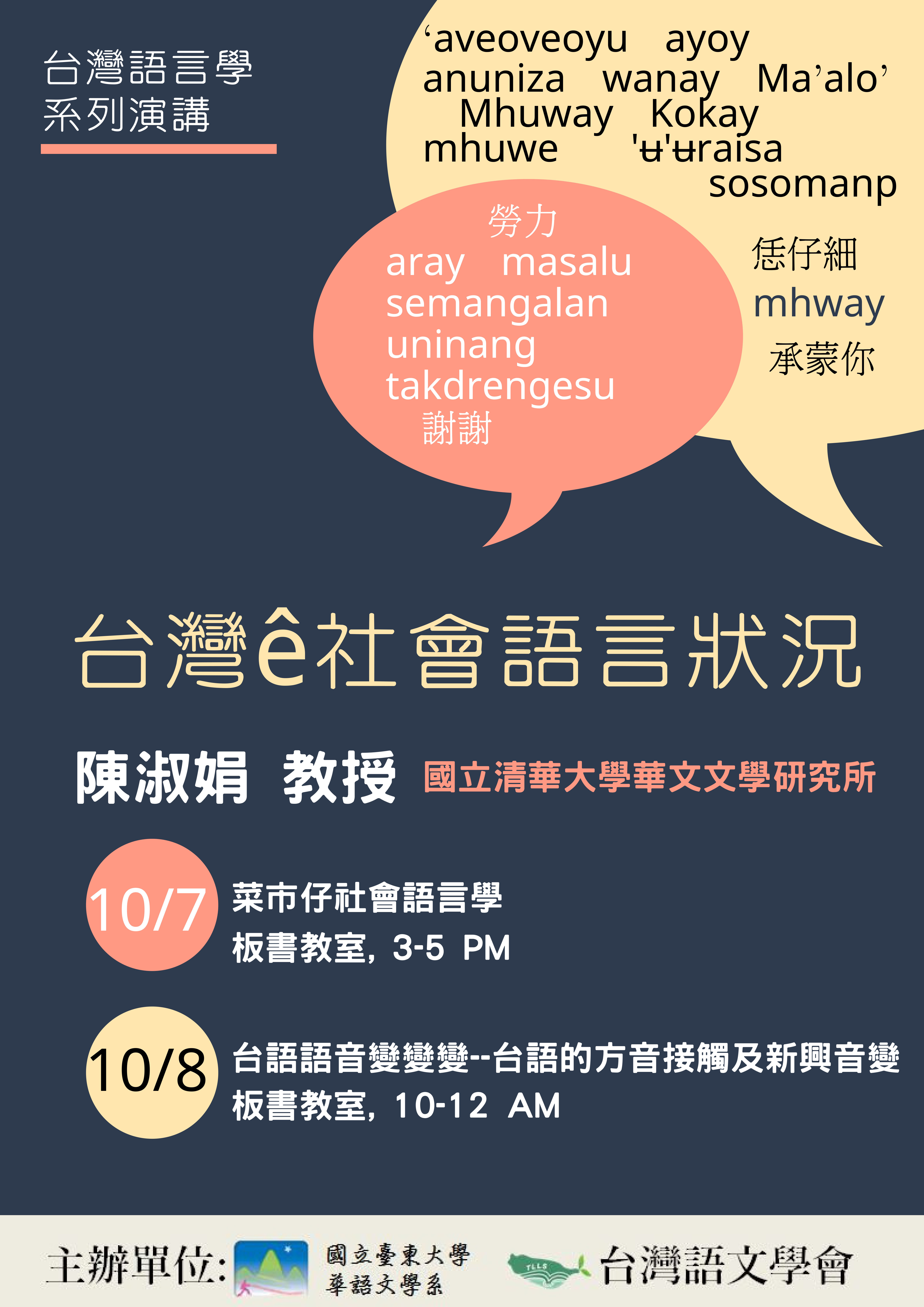 台語語音變變變--台語的方音接觸及新興音變